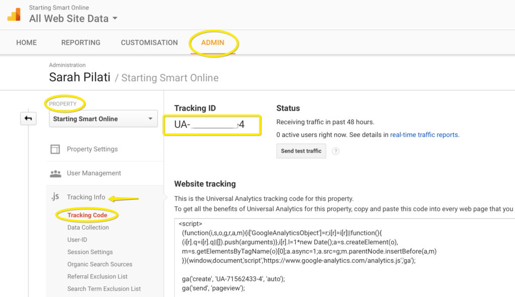 Google Analytics Tracking ID